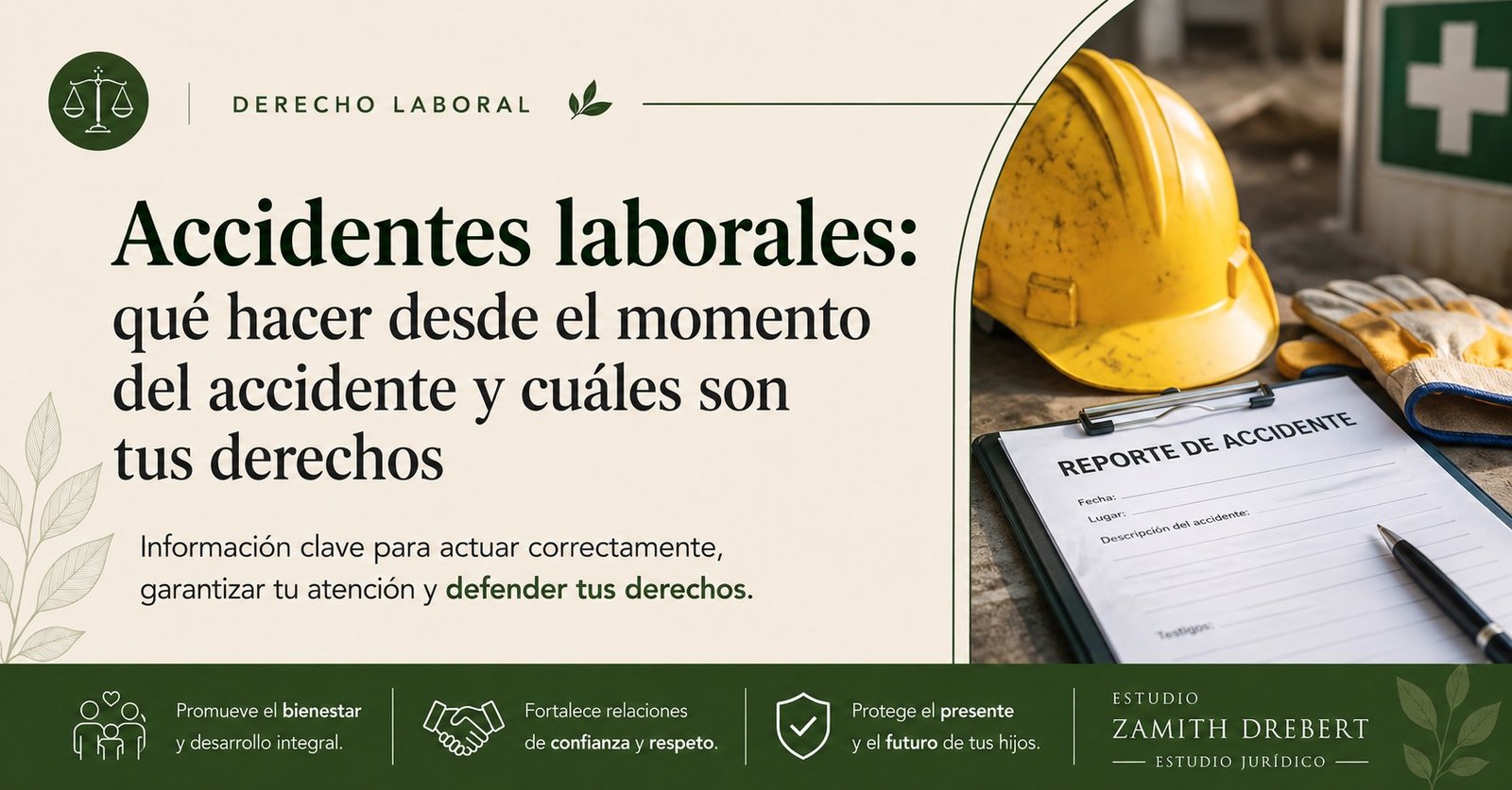 Accidentes laborales: qué hacer desde el momento del accidente y cuáles son tus derechos